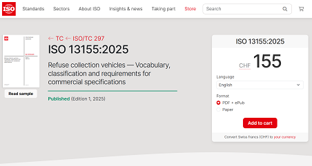 历史性突破 | 威廉希尔主导！首个由中国企业牵头编制的环卫装备ISO国际标准正式发布！